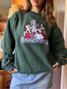 Vintage 1997 Warner Bros. Studio retro crewneck sweatshirt Looney Toons